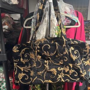 Avon Elegant Black and Gold Women's Bag